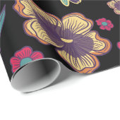 Blumenmuster | Naturlich Inspiriert Kunstwerk Geschenkpapier (Rolleneckpunkt)