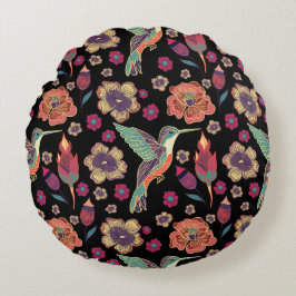 Blumenmuster | Naturlich Inspiriert Kunstwerk Rundes Kissen