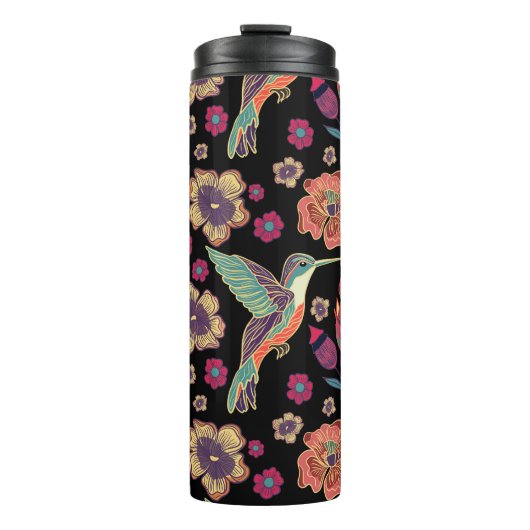 Blumenmuster | Naturlich Inspiriert Kunstwerk Thermosbecher (Vorderseite)