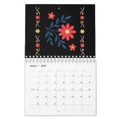 Blumenmuster-Notebook Kalender (Mär 2027)