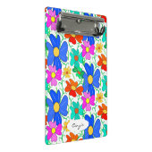 Blumenmuster-Notebook Mini Klemmbrett (Schrägansicht)