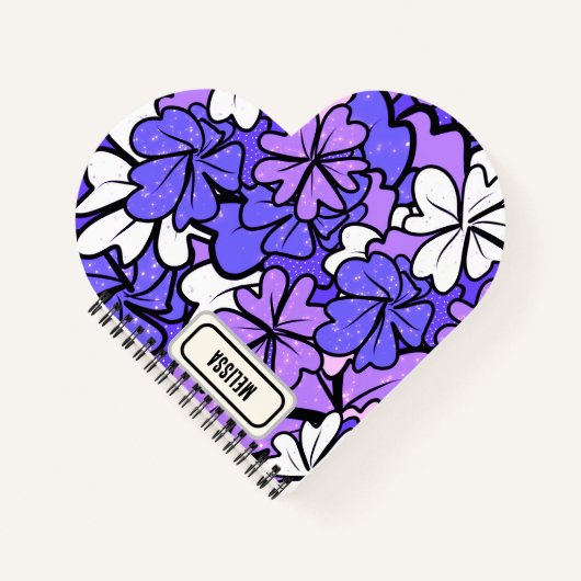 Blumenmuster-Notebook Notizblock (Vorderseite)
