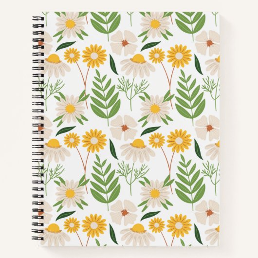 Blumenmuster Notizblock (Vorderseite)