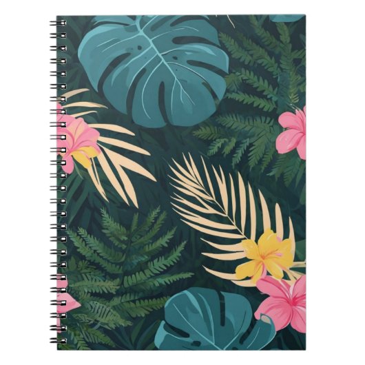 Blumenmuster Notizblock (Vorderseite)