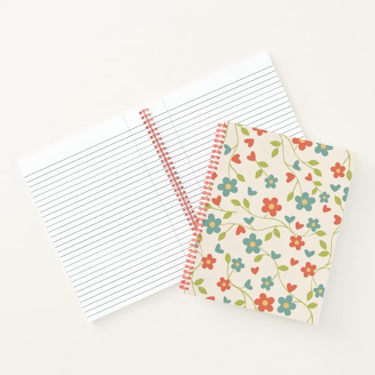 Blumenmuster Notizbuch (Innenseite)