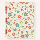 Blumenmuster Notizbuch (Vorderseite)