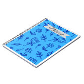 Blumenmuster Notizbuch Notizblock (Linke Seite)