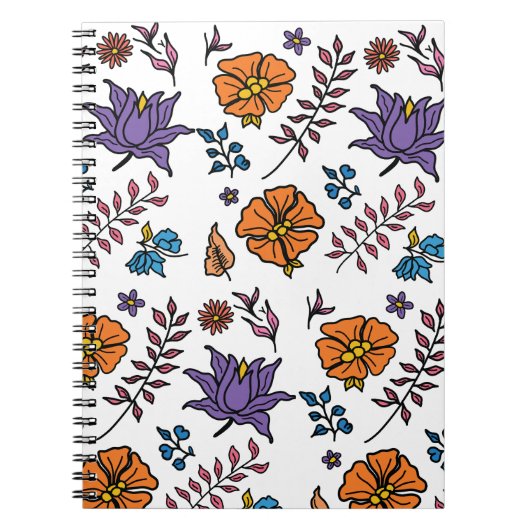 Blumenmuster Notizbuch Notizblock (Vorderseite)