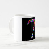 Blumenmuster Nummer Sieben Botanisches Blumendesig Kaffeetasse (Vorderseite Links)