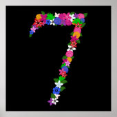 Blumenmuster Nummer Sieben Botanisches Blumendesig Poster (Vorne)