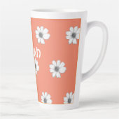 Blumenmuster Orange individuelle Name Milchtasse (Rechts)