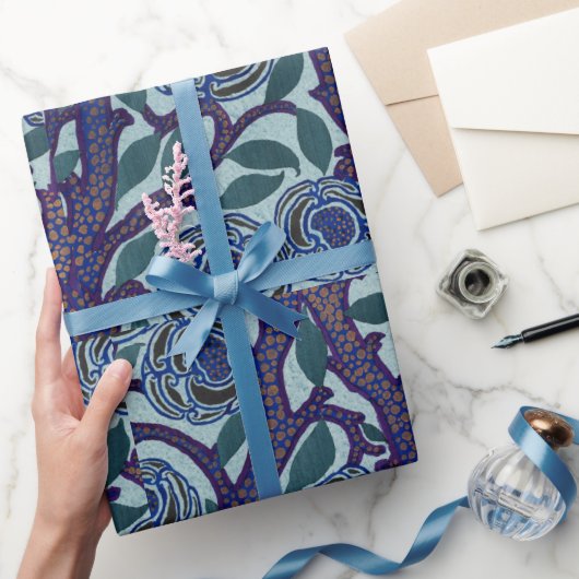 Blumenmuster orientalisches Samarkande Wrapping Pa Geschenkpapier (Schenken)