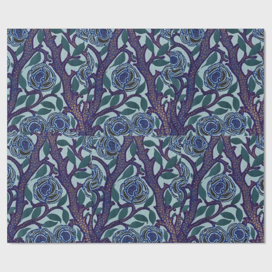 Blumenmuster orientalisches Samarkande Wrapping Pa Geschenkpapier (Flach)