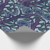 Blumenmuster orientalisches Samarkande Wrapping Pa Geschenkpapier (Ecke)