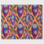 Blumenmuster orientalisches Samarkande Wrapping Pa Geschenkpapier (Flach)