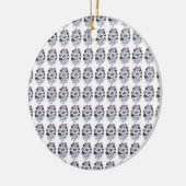 Blumenmuster-Ornament Vintage-Feiertagsdekoration Keramik Ornament (Links)