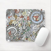 Blumenmuster Paisley Design Mousepad (Mit Mouse)