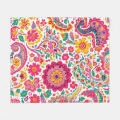 Blumenmuster Paisley Muster Fleecedecke (Vorderseite (Horizontal))
