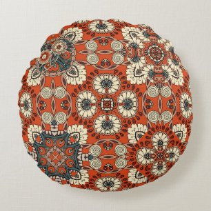 Blumenmuster Paisley Tapestry Print Rundes Kissen