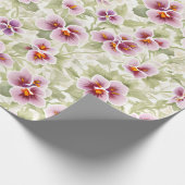 Blumenmuster Pansy Blume Geschenkpapier (Ecke)