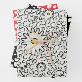 Blumenmuster-Papier Geschenkpapier Set (Beispiel)