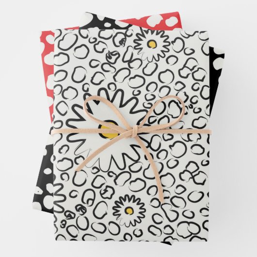 Blumenmuster-Papier Geschenkpapier Set (Beispiel)