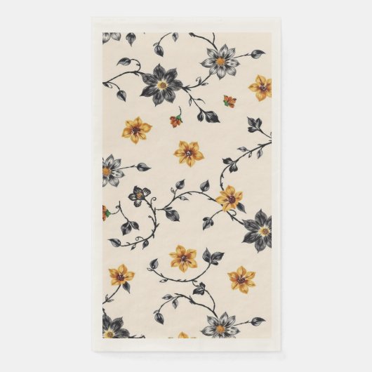 Blumenmuster Papier Handtuch Serviette (Vorderseite)
