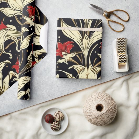 Blumenmuster-Papier im großen Maßstab Geschenkpapier (Kunsthandwerk)