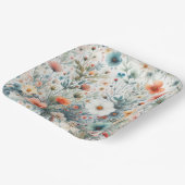 Blumenmuster-Papierteller Pappteller (Gewinkelt)