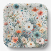 Blumenmuster-Papierteller Pappteller (Vorderseite)