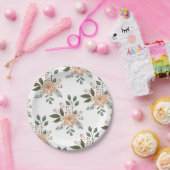 Blumenmuster-Papierteller Pappteller (Party)