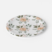 Blumenmuster-Papierteller Pappteller (Schrägansicht)