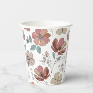 Blumenmuster Pappbecher