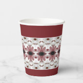 Blumenmuster Pappbecher (Rückseite)