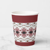 Blumenmuster Pappbecher (Vorderseite)