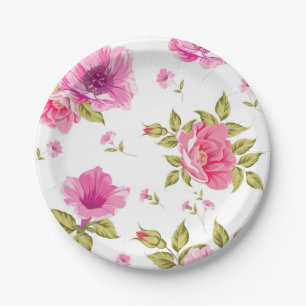Blumenmuster Pappteller