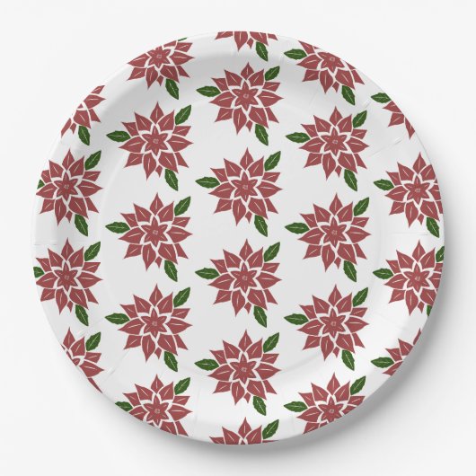 Blumenmuster pappteller (Vorderseite)