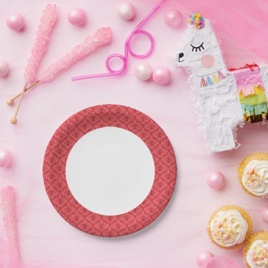 Blumenmuster Pappteller (Party)