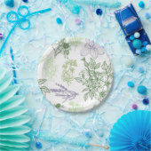 Blumenmuster Pappteller (Party)