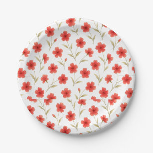Blumenmuster Pappteller