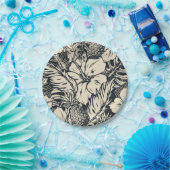Blumenmuster Pappteller (Party)