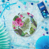 Blumenmuster Pappteller (Party)