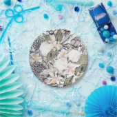 Blumenmuster Pappteller (Party)
