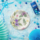 Blumenmuster Pappteller (Party)