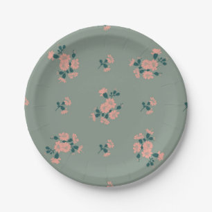 Blumenmuster Pappteller