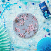Blumenmuster Pappteller (Party)