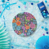 Blumenmuster Pappteller (Party)