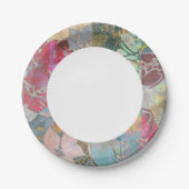 Blumenmuster Pappteller (Vorderseite)