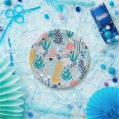 Blumenmuster Pappteller (Party)