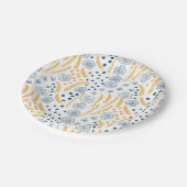 Blumenmuster Pappteller (Schrägansicht)